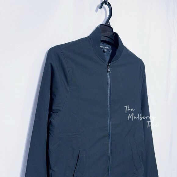 Banana Republic Men’s Bomber Jacket Black Water Repellent Size S Style 1717067 - Picture 3 of 14